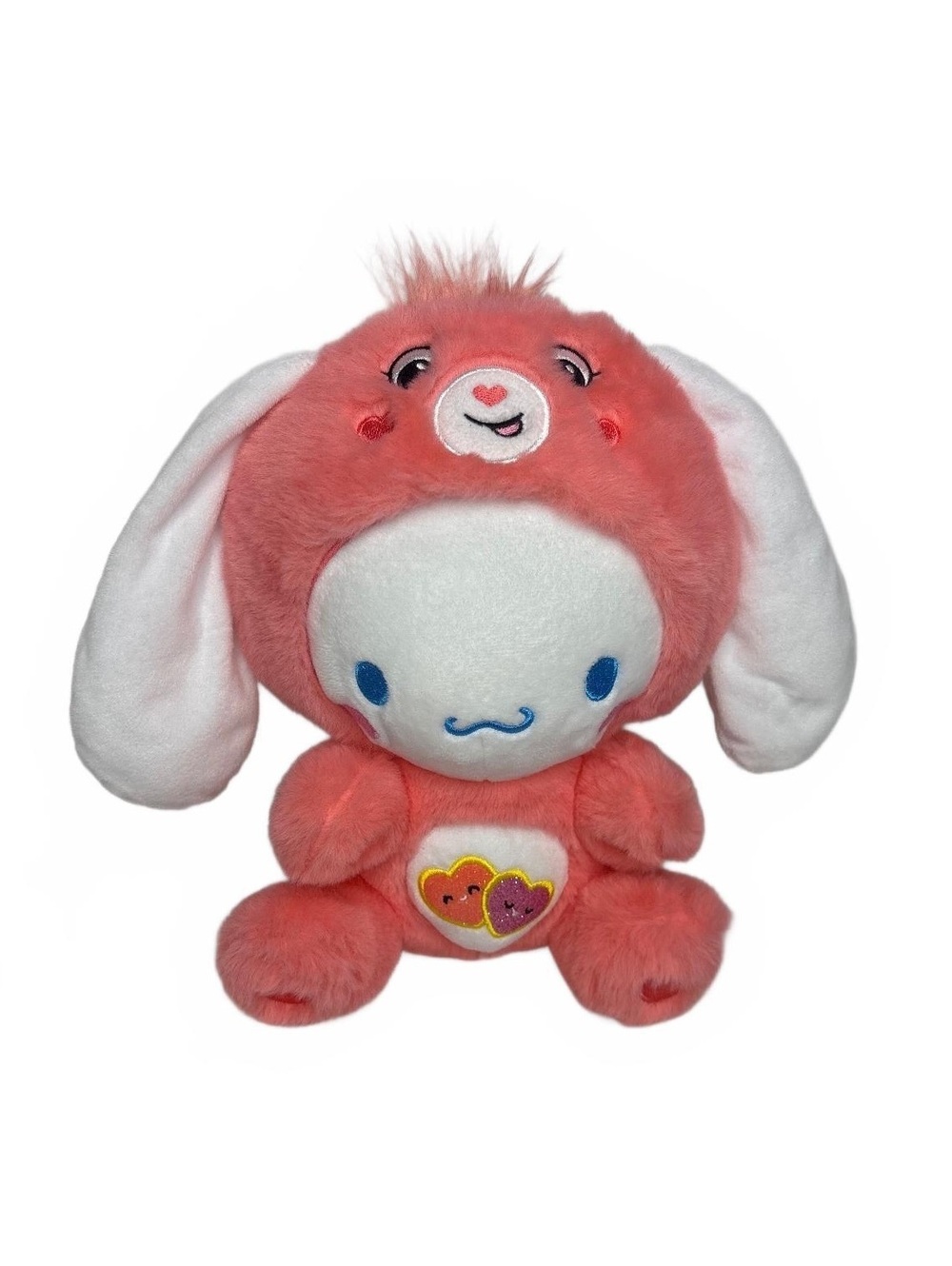 Hello Kitty x Care Bears Cinnamoroll as Love-A-Lot Bear 9 inch Plush 2024 Sanrio - Picture 8 of 9